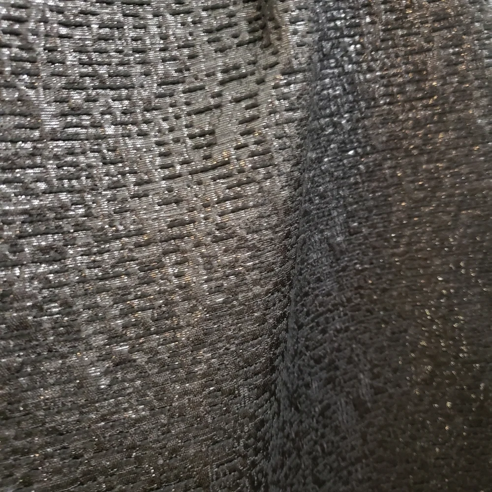 Tahari skater mini skirt metallic side zip pleat - Picture 4 of 7